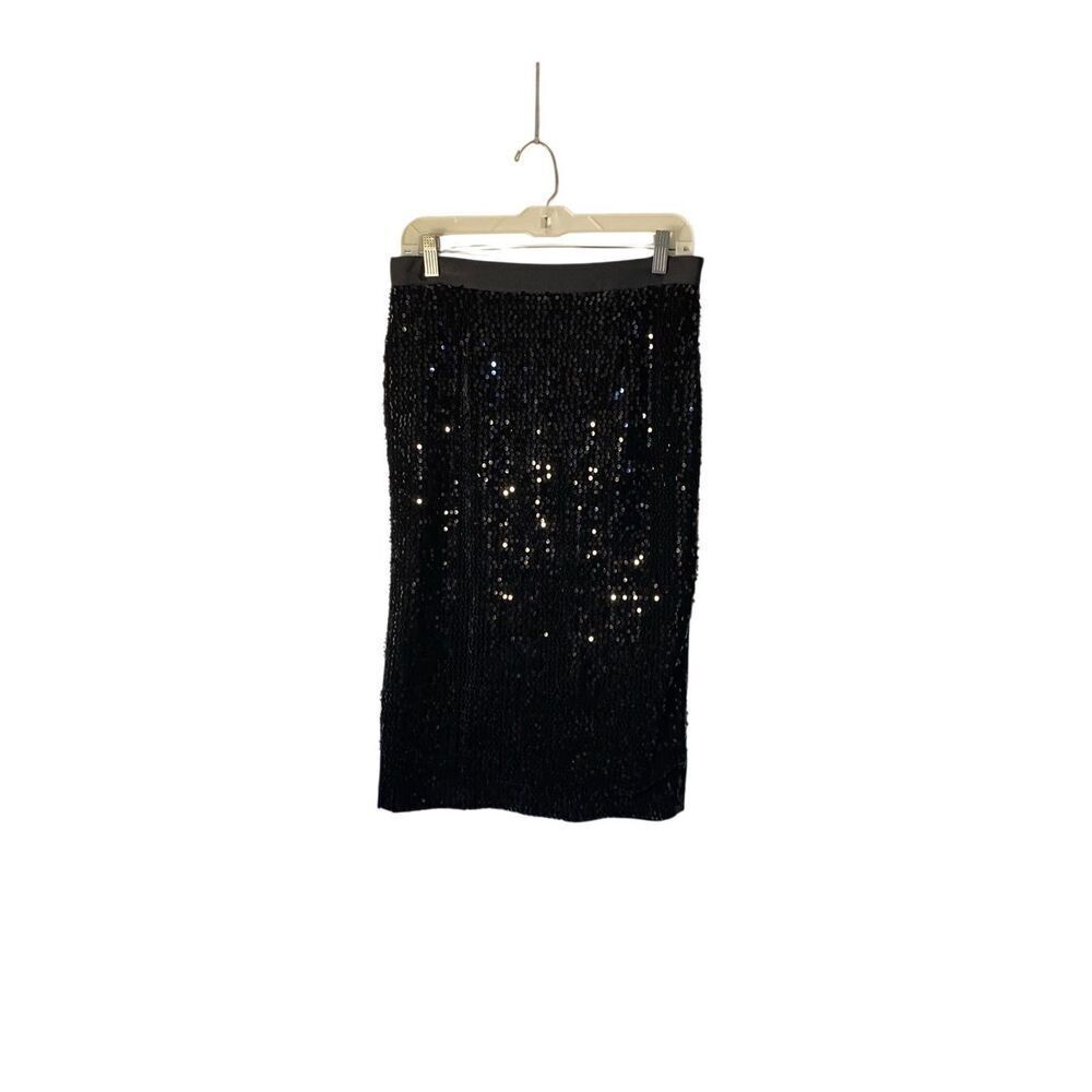 Simply vera Vera Wang black, sequin, pencil skirt velvet back M